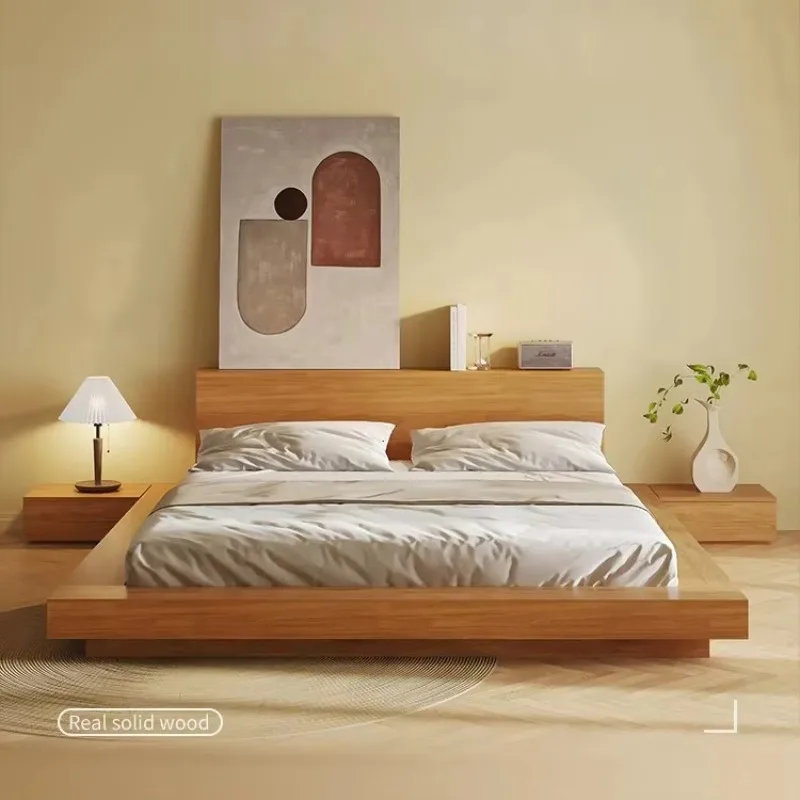 

Modern King Queen Size Japanese Tatami Platform Bed Single Double Bed Bedroom Furniture King Size Wood Beds