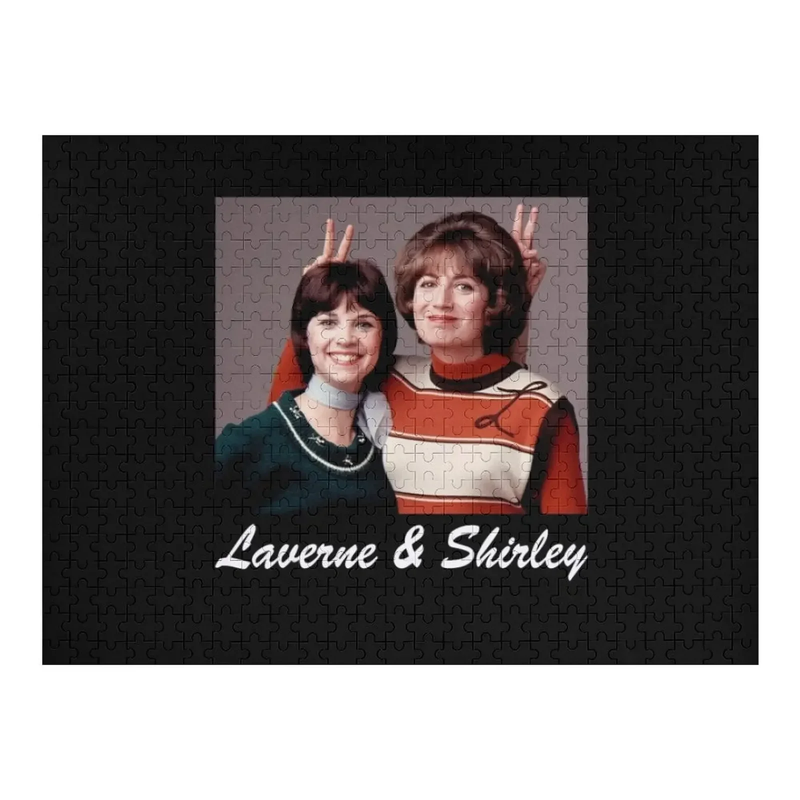 

Laverne and Shirley character picture Jigsaw Puzzle Personalized Gift Ideas Custom With Personalized Photo Puzzle