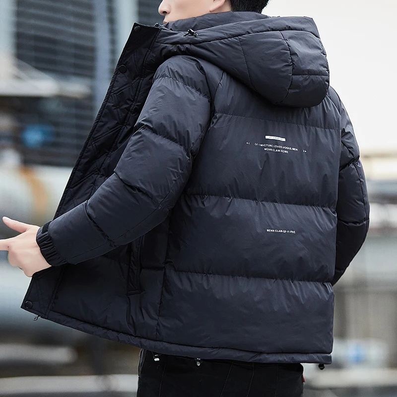 Men\'s Clothing Solid Color Zipper Pockets Hooded Cardigan Long Sleeve Autumn Winter Boyfriend Coats Jackets Classic Trendy Tops