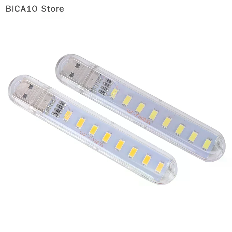 【CCA】مصباح LED صغير محمول 5 فولت 8 LED USB إضاءة الكمبيوتر المحمول مصباح الطاقة ضوء الليل لغرفة المعيشة غرفة نوم المنزل/الدراسة المكتبية