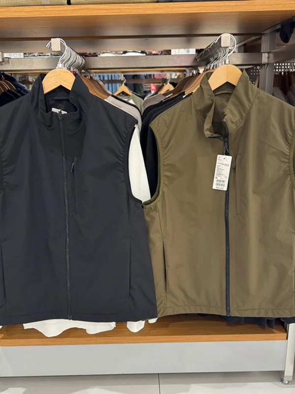 

Men's Faionable Commute Breathable 3D Tailored Version Stand Collar Vest Stand Fit Youth Trend Casual Other Scenarios