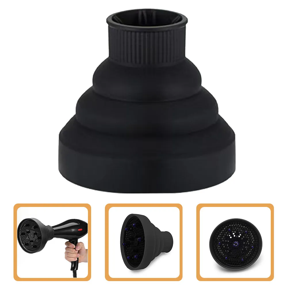 

Силиконовый диффузор для фена, складная насадка-аксессуар для безопасной термостайлинг-процедуры и придания объема волосам