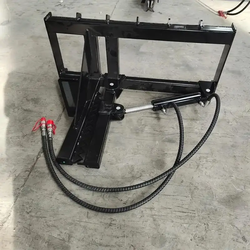 MMS Heavy Duty Post and Tree Pole Puller Attachment Durable Construction with Adjustable Hydraulic System for Skid Steer Loader