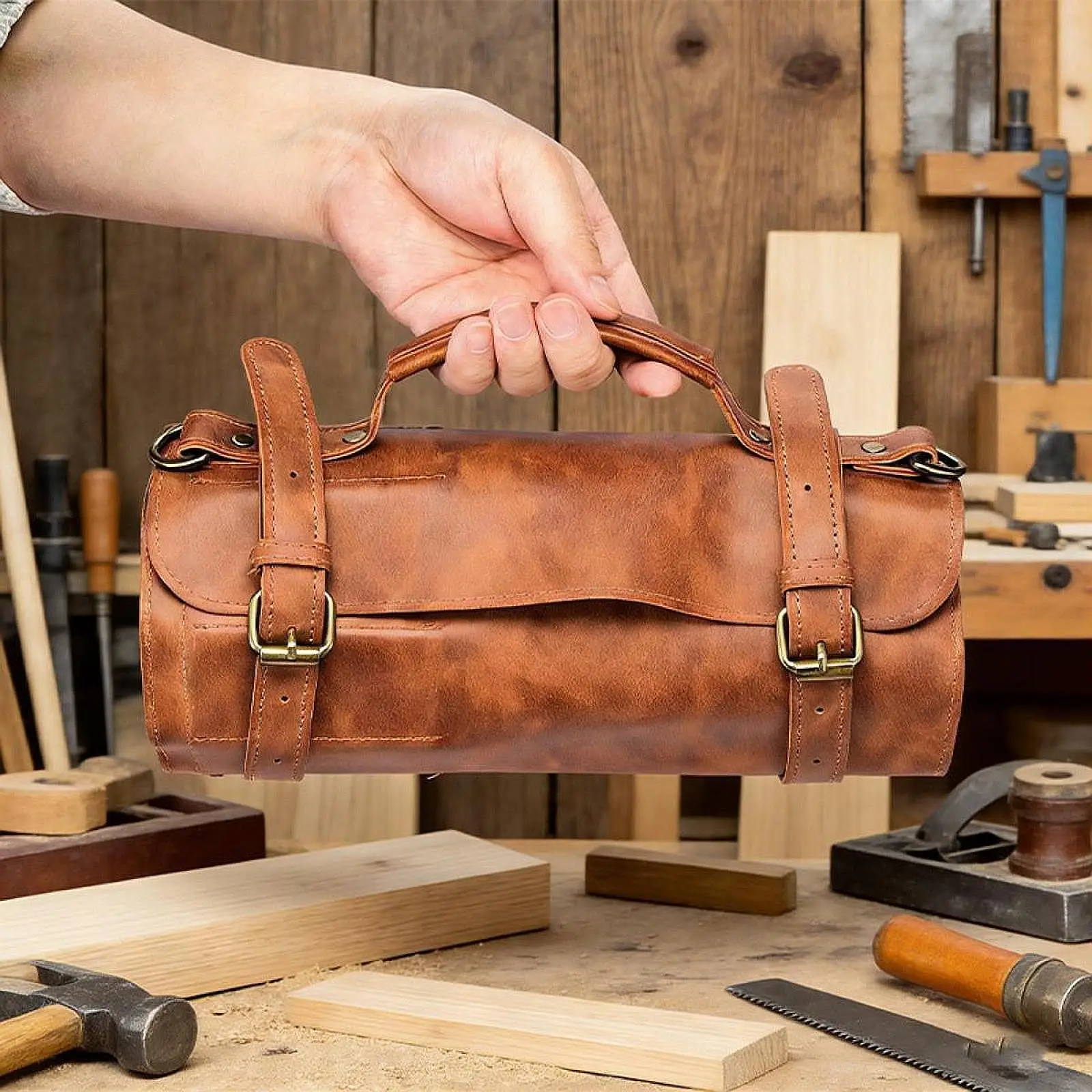 彫刻ツールオーガナイザー-彫刻彫像木工用-多機能クラフト作成ツール収納バッグ-クラフトキャリアツールポーチ