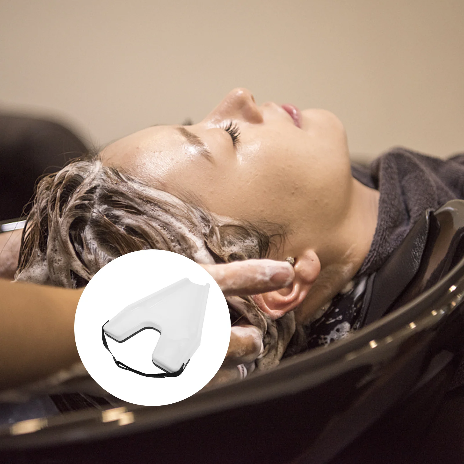 

Профессиональный пластиковый лоток для мытья волос для салона, портативный, легкий, безопасный дизайн, подходит для шеи, легко стирается, для дома, парикмахерской