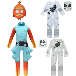 Halloween Kids Costume Cartoon Fish Cos Jumpsuit Boy Christmas Birthday Party Fancy Carnival Costumes Identity Cosplay Fish suit