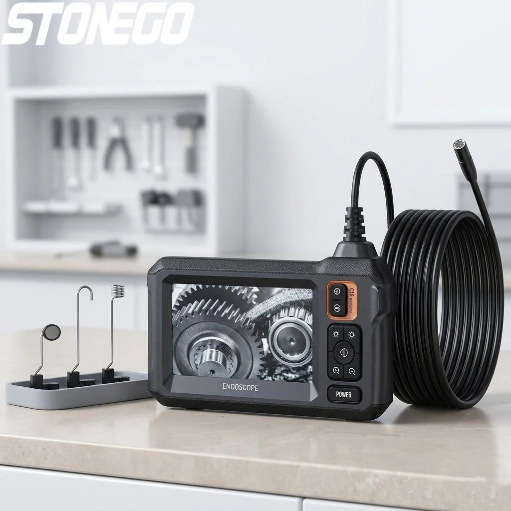 

Эндоскоп WiFi 1080P HD с 43-дюймовым дисплеем и двумя камерами для осмотра автомобильных и электрических трубопроводов, с опциями кабеля 1, 5, 10 м