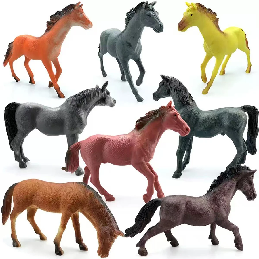Horse ModeFigurine Plastic Farm Animals Toy Horses Figurines Mustang Appaloosa Fjord Toys Action Figure Kids Gifts Christmas