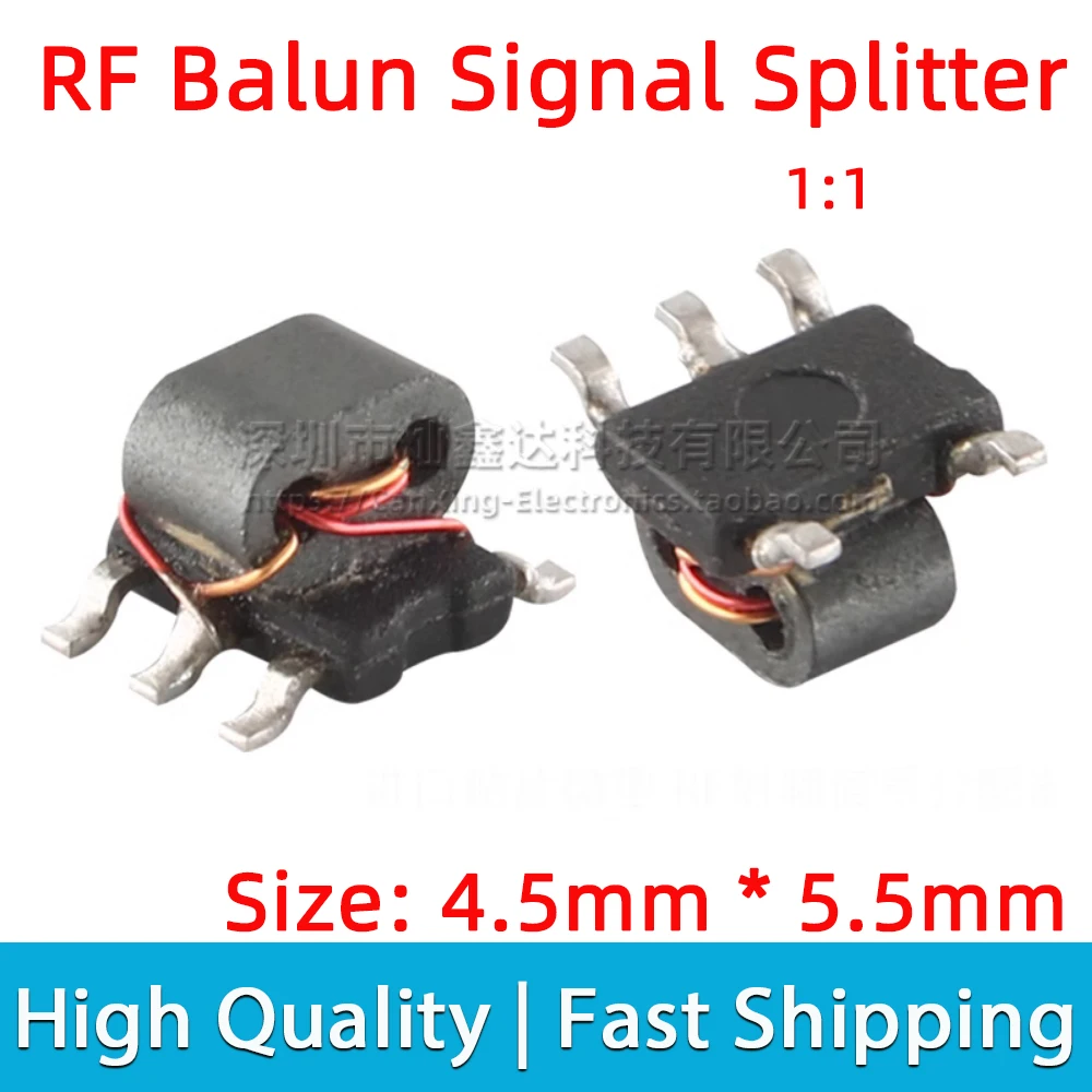 

5pcs SMD B4F Type RF Balun Signal Splitter 1:1 Isolated Transformer Isolation Balance Unbalance