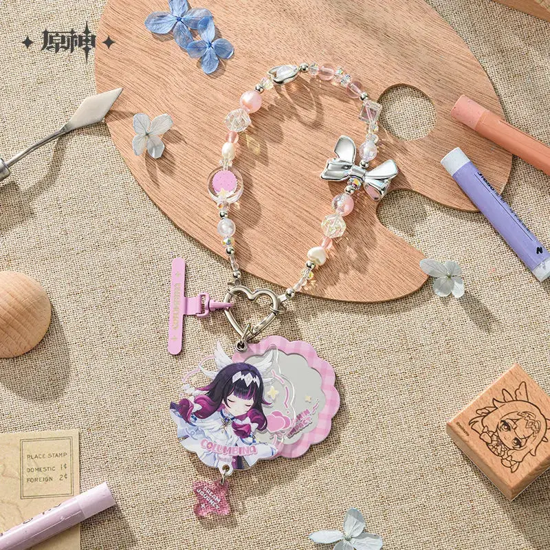 [Genuine]miHoYo Game Genshin Impact Columbina Badge Lanyard Signboard Anime Seal Folder Storage Box Decoration Cosplay Xmas Gift view 2