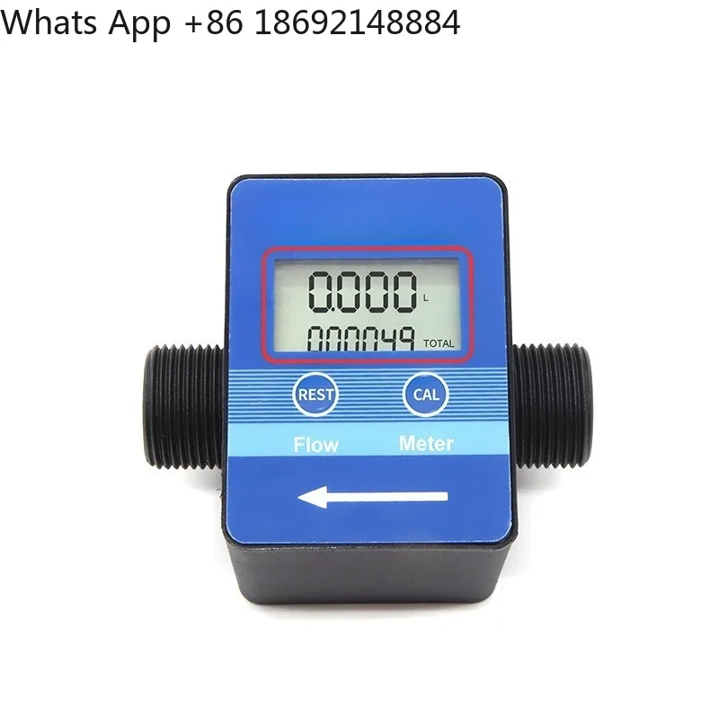 Intelligent digital display 6 points gear oil flowmeter ureal   engine oil hydraulic oil flow sensor