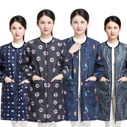 1pc Barber Pet Shop Waterproof Long Sleeve Gown Apron Unisex Breathable Pro Labour Suit Cape For Hairdresser Hair Cutting Smock