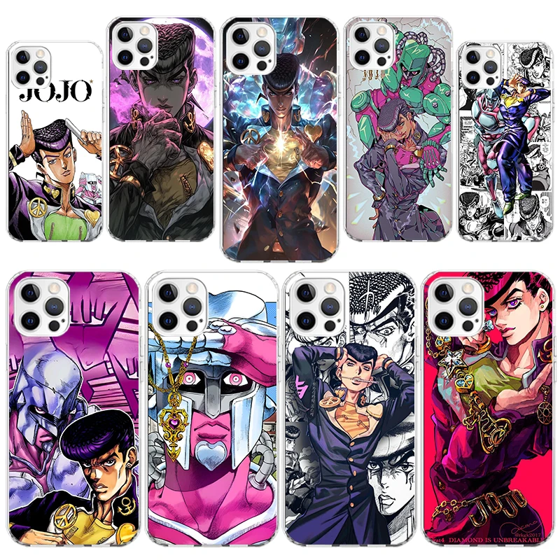 Чехол для телефона JoJo Adventure Higashikata Josuke для iPhone 11 14 15 16 Pro Max 16E 12 13 Mini 7 Plus 8 X XR XS SE Apple Soft Fundas