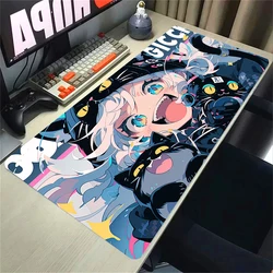 크리 에이 티브 낙서 마우스 패드 900x400 소녀와 고양이 Pc 게이머 Kawaii Deskmat 컴퓨터 액세서리 테이블 키보드 애니메이션 매트 게임