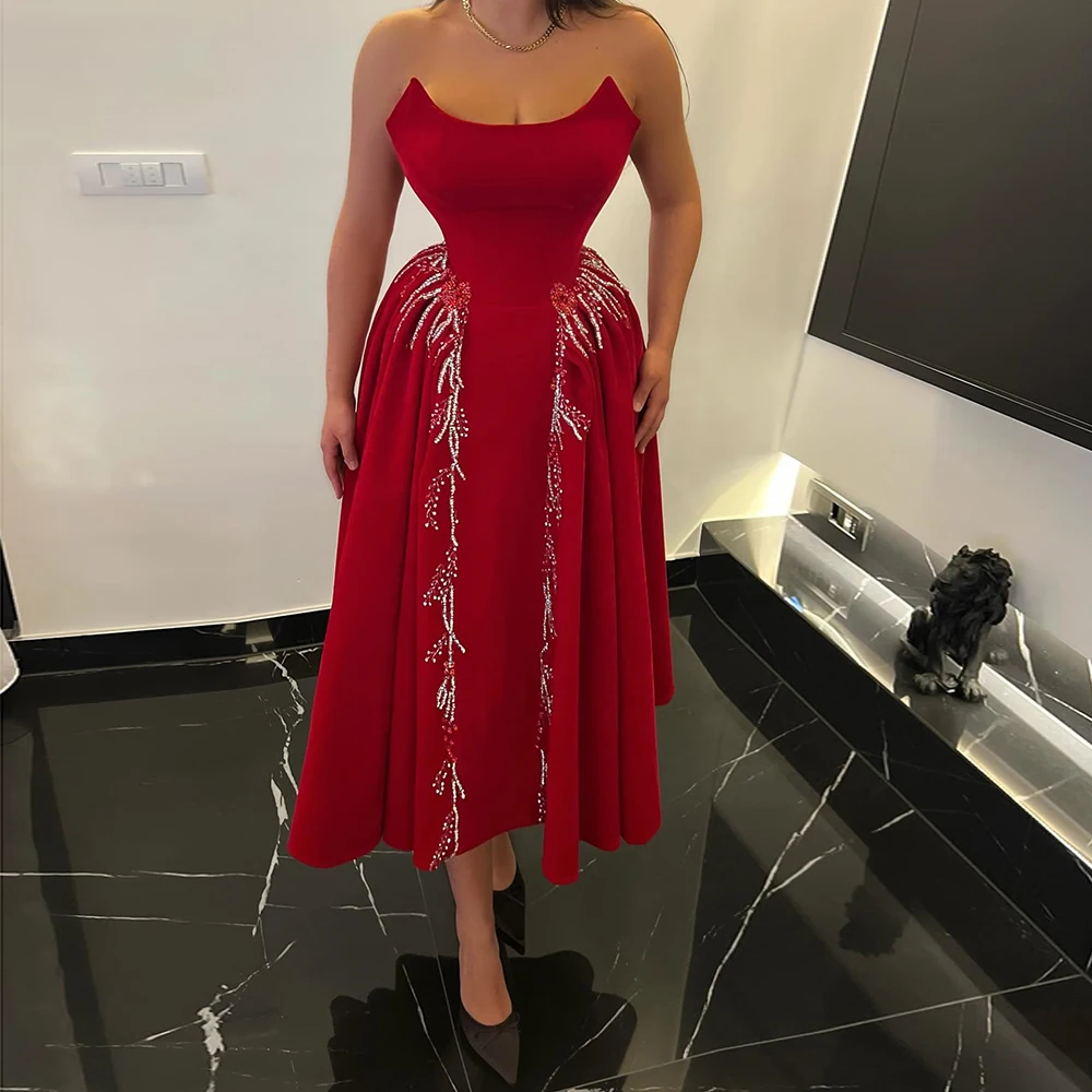 

Вечерние платья трапециевидной формы по индивидуальному заказу, платье для выпускного вечера без бретелек и без рукавов, модное простое драпированное вечернее платье с блестками и открытой спиной