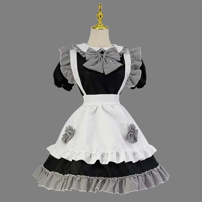 Anime Kawaii Maid Lolita Cosplay Cartoon Japanese Soft Sister Dress Cute Dress Ruffles Bow Princess Tutu Dress