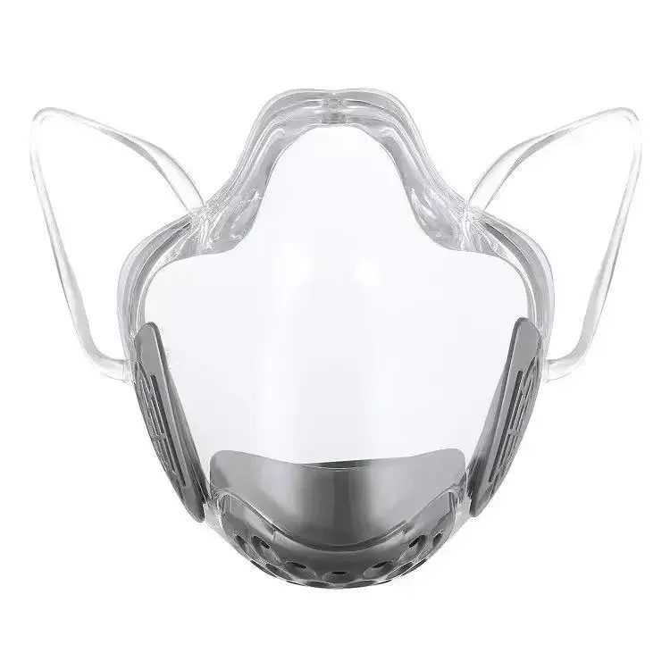 Protective Mask Transparent Mouth Cover Adult Durable Mask Face Shield Combine Plastic Reusable Anti-Fog Haze Dustproof Mask