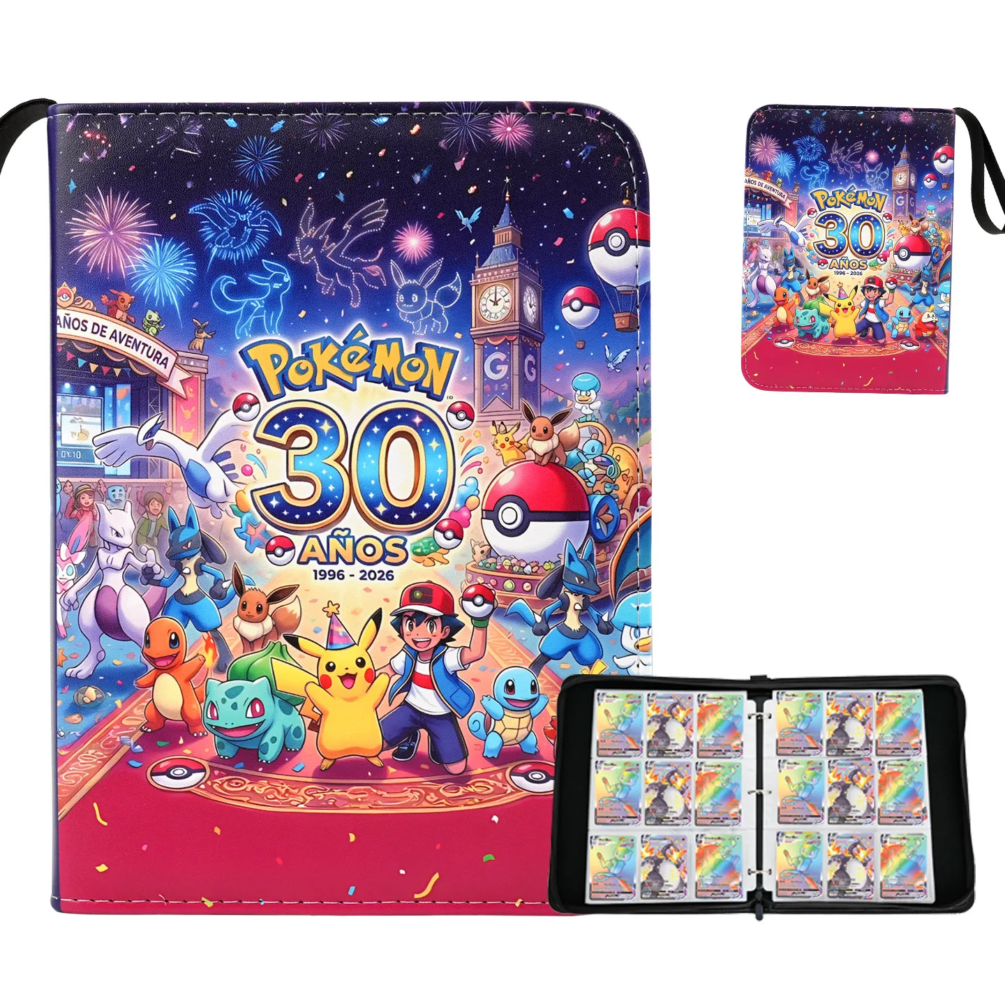 pokemon-30th-anniversary-ptcg-book-deluxe-leather-card-holder-transparent-inner-page-with-9-sections-50-pages-900-slots-in-stock