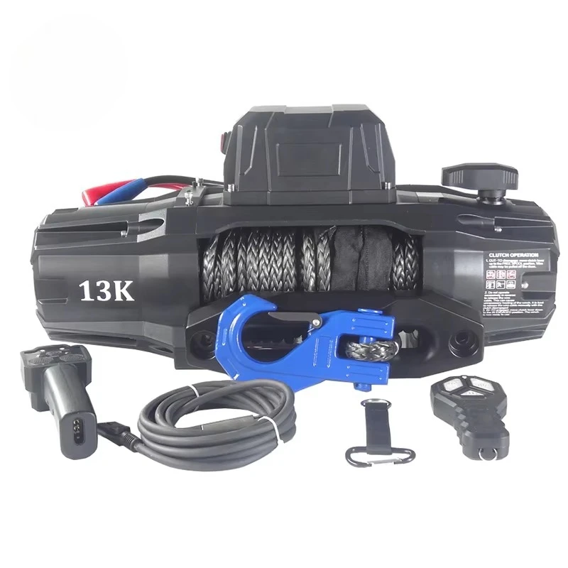 OEM الكهربائية 24 فولت 13500LBS سيارة ونش كهربائي 24 فولت شنت ونش كهربائي على الطرق الوعرة الإنقاذ الذاتي سحب ونش اصطناعي Ropecustom #5