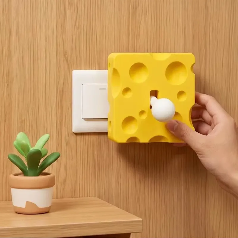 3D Printed Retro Arcade Game Joystick Cheese Light Switch Cover 86Type Wall Plate Protector Creative Gift Ideas Room Home Decor