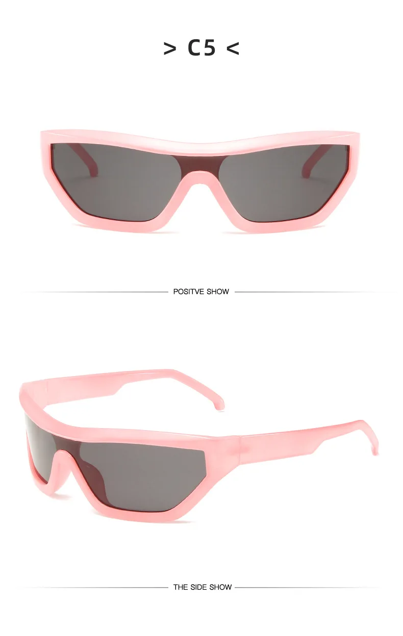Vintage Luxus Marke Designer Übergroße Pilot Sonnenbrille Frauen Für Männer Shades Großen Rahmen Winddicht Beliebte Punk Sonnenbrille UV400 – Detail 11