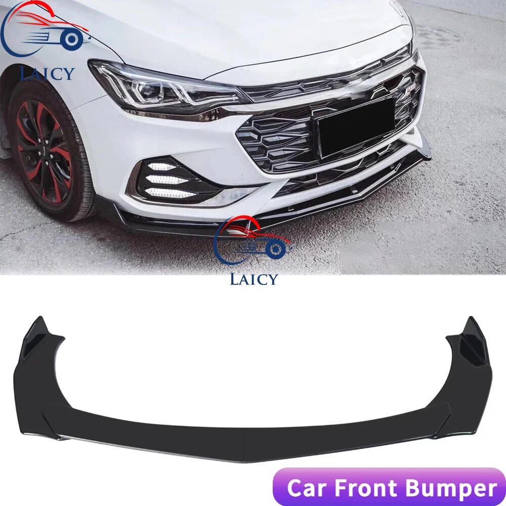 LAICY For Cruze 2010-2022 Car Front Bumper Lip Body Kit Canard Lip Diffuser Spoiler Anti Scratch Auto Parts Black