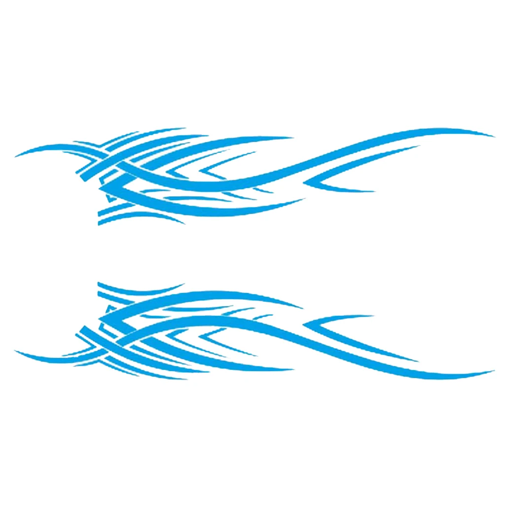 

Unique Design Pattern Racing Car Body Side Stripes Sticker Decal 2 Pcs