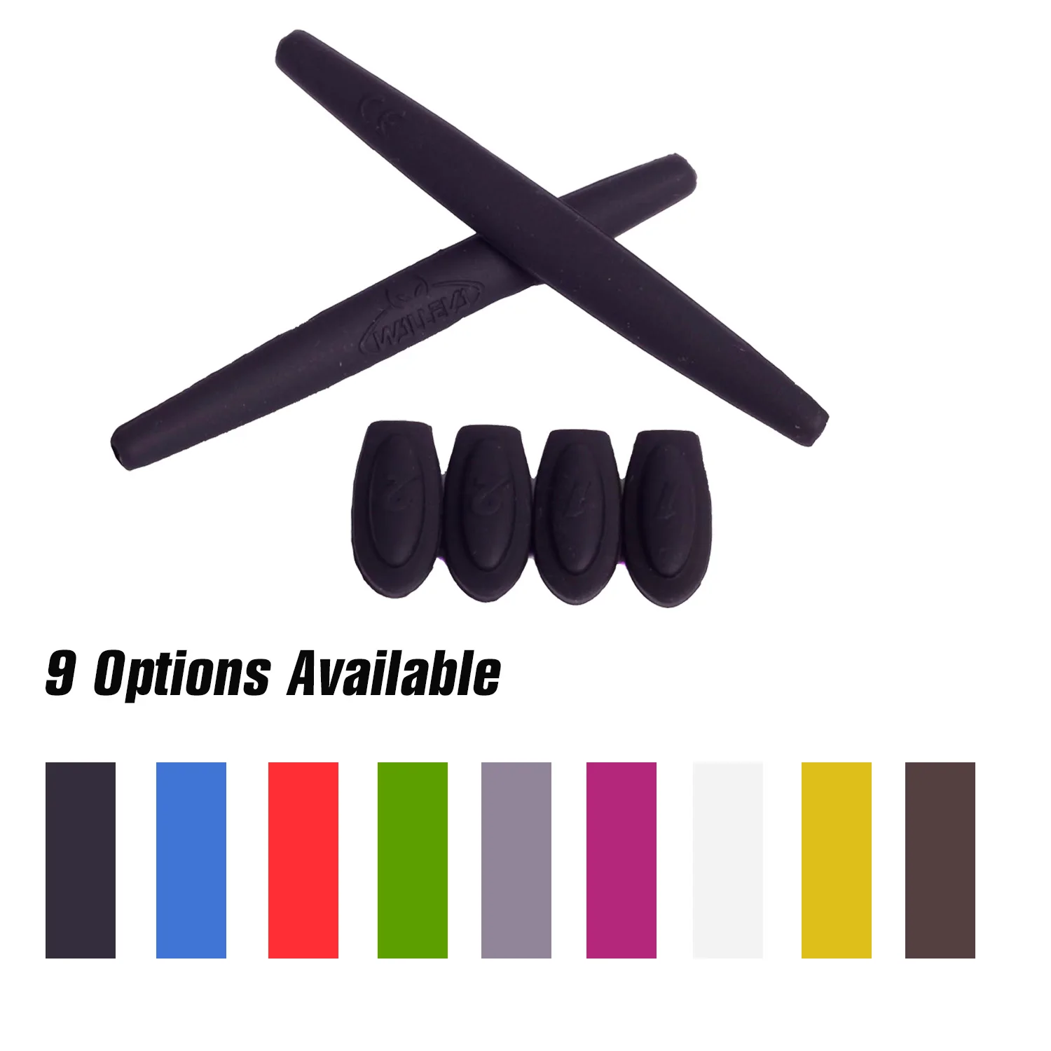 Walleva Rubber Kit (Ear Socks + Temple Socks) for X Metal(XX)/Juliet/Mars/Penny/Romeo 1.0/X-squared Sunglasses-Opt