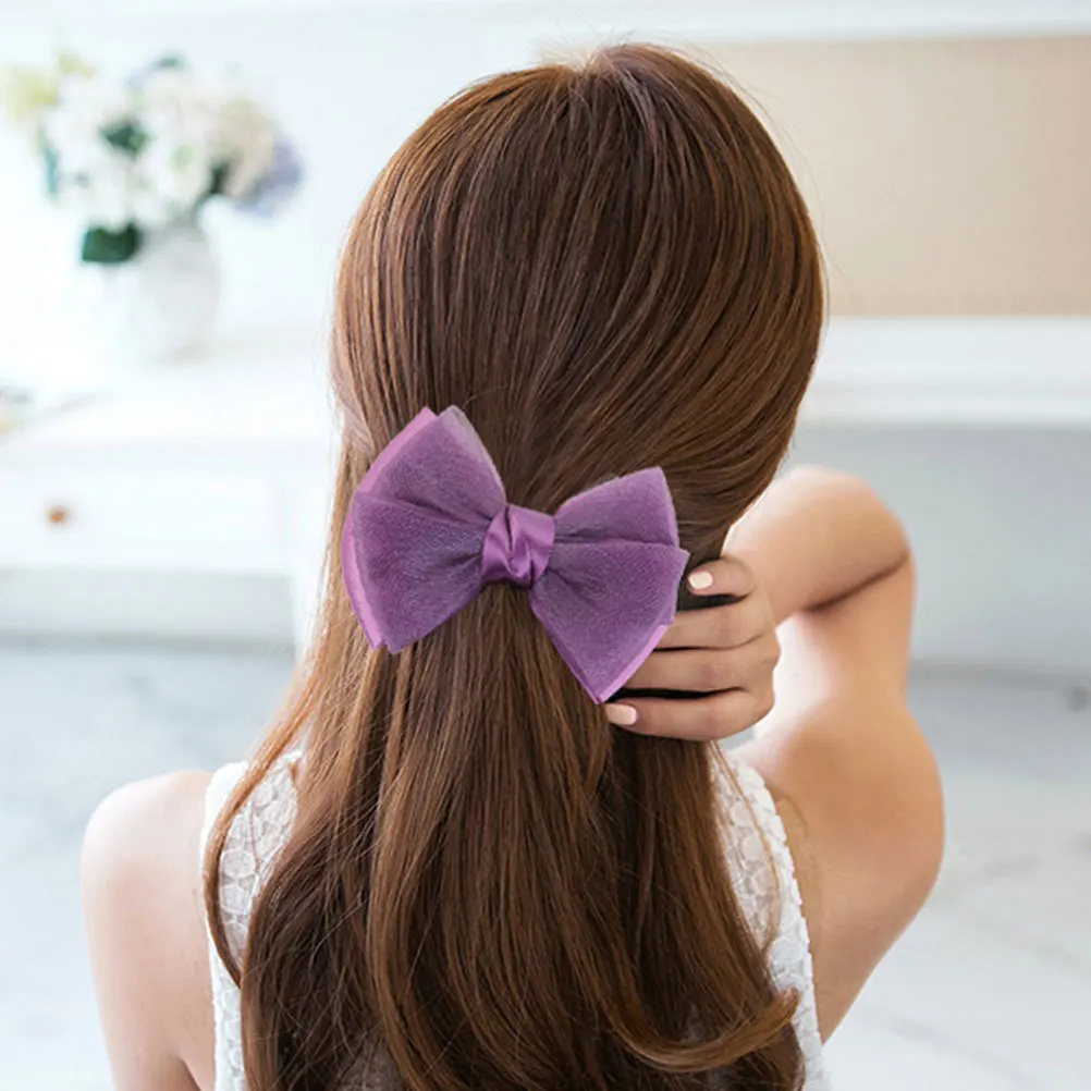 

Bow Hairnet Bun Pearls Clip for Dance Ballet Nets Buns Ballerina Accessories Women