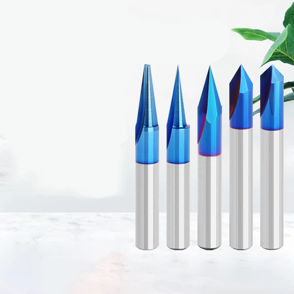 Wood Carving Router Bits CNC Set of 5 with 1 4 Shank for Detailed Engraving For Nano Coated for Long Lasting Sharpness