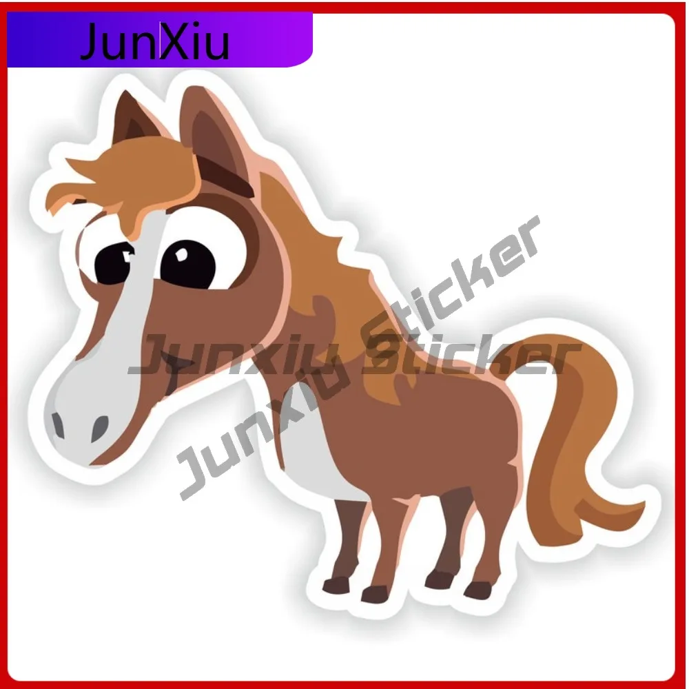 

Lovely Horse Smiling Beautiful Automotive Exterior Accent Fits Vehicle Exterior Decoration Needs Decor Cover Scratche Waterproof
