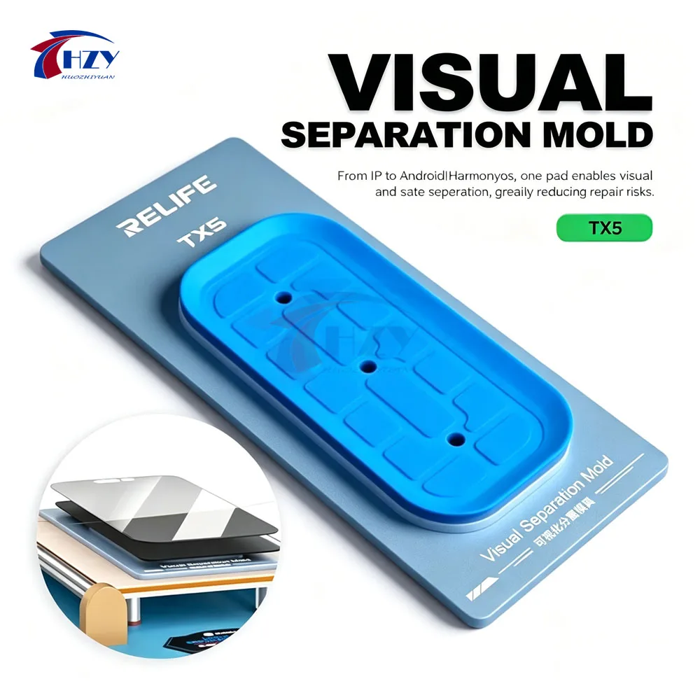 RELIFE TX5 Separation Mold Compatible with IP12-17ProMax and Android Phone Works with 95% of Separation Machines on the Market