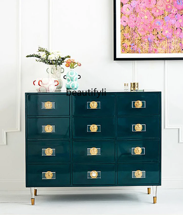 Nordic chest of drawers modern new model house style bedroom multi-drawer storage twelve nine chest of drawers