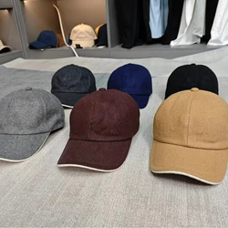 Fashion L p Wool Baseball Hat Autumn and Winter Letter Cap Breathable Luxury Couple Visors Hats for Men and Women