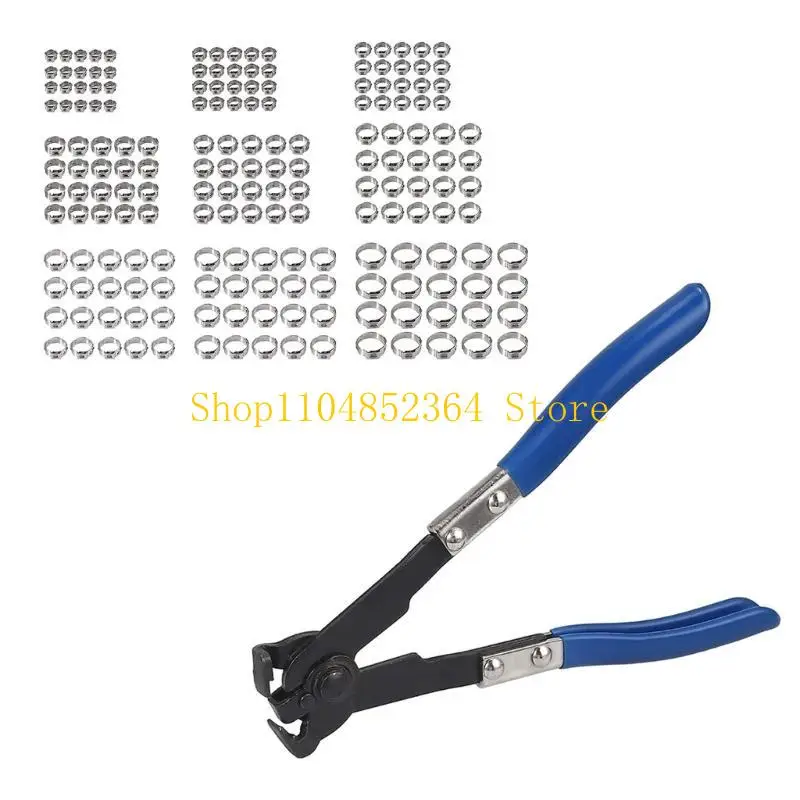 652F Hose Clamps with Pliers, 5.8-21mm Ranges Fastening Tool for Plumbing Automotive