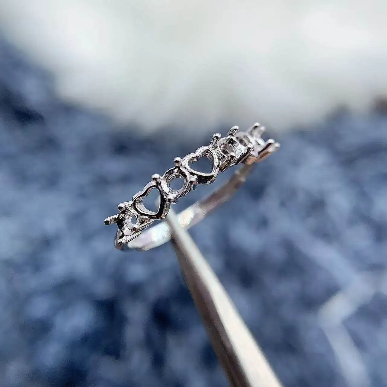 

MeiBaPJ Inlay Round 3*3mm Stone For Womens Gifts DIY Rings Settings S925 Sterling Silver Classic Charm Fine Jewelry Wholesale