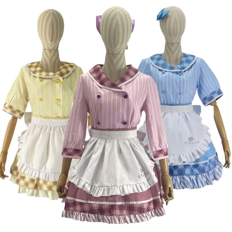 

Anime Sumizome Nozomi Cosplay Costumes Shiki Natsume Clothing Halloween Party Full Sets Akizuki Kanna Women Maid Uniform Outfit