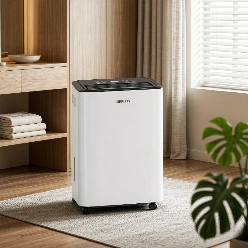 8L Per Day Home Dehumidifier, 2.6L Water Tank with Auto Defrost, Low Noise Airflow for Bedroom Living Room Humidity Control
