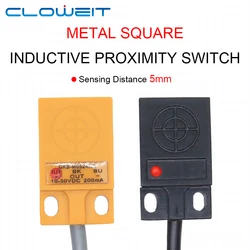 Cloweit TL-W5 Proximity Sensor Small Size 5mm DC 12V 24V 3 Wire Metal Approach Inductive Switch GKB-M0524 Automation NPN PNP PLC