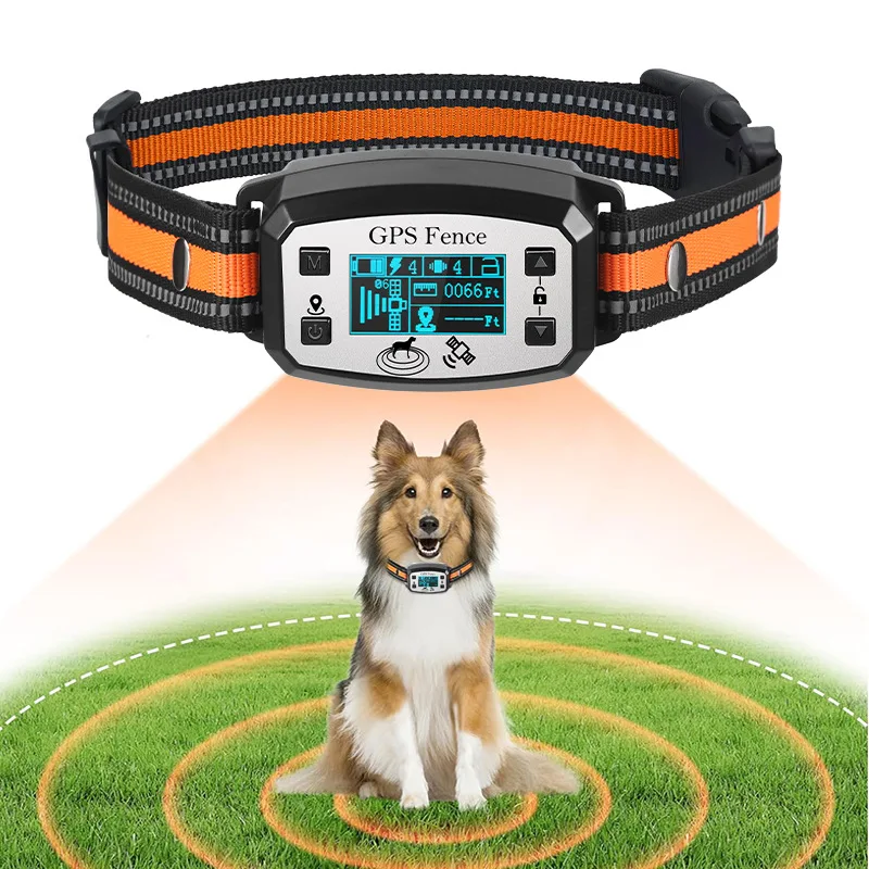 

GPS Wireless Dog Fence System Electric Pet Containment System Rechargeable Shock Collar Outdoor Garden Yard Safety for All Dogs