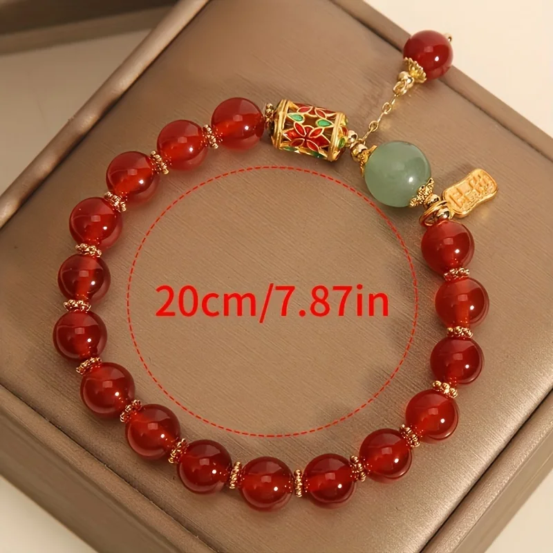 Chinesischen Stil Lotus Schmetterling Perlen Armbänder für Frauen Mode Grüne Perle Handgemachte Armbänder Exquisite Süße Schmuck Geschenke – Detail 8