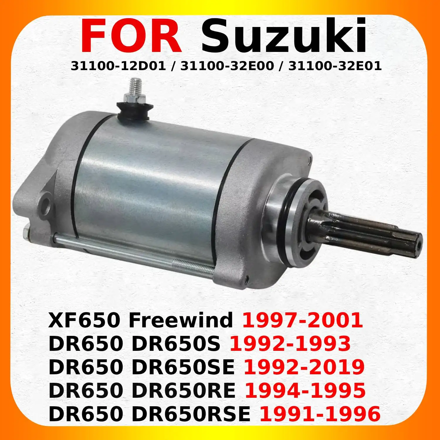 

ATV Starter Motor For Suzuki LT-F500F LTF 500F QuadRunner 500 4WD 1998 1999 2000 2001 2002