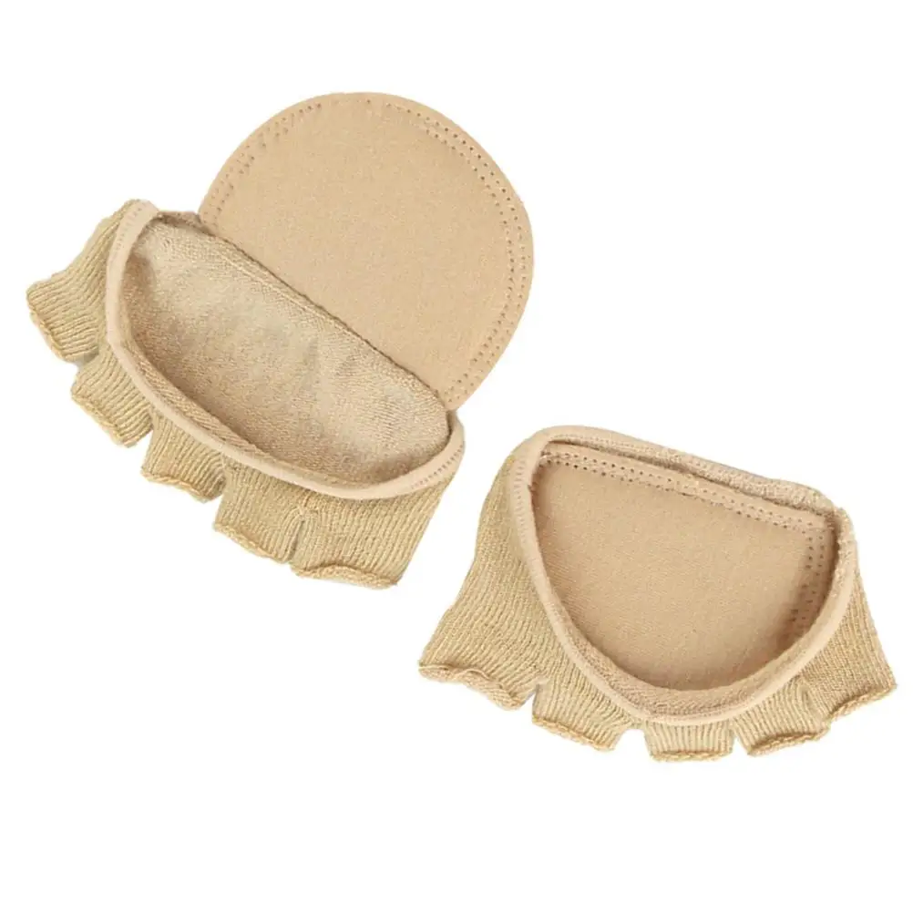 Calcetines antideslizantes, cojines para el pie, medias medias, almohadillas para el antepié, herramientas reutilizables y transpirables para el cuidado de los pies para mujeres y hombres