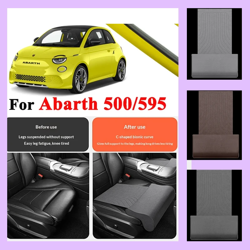 

For Abarth 500 595 2009-2026 Car Seat Leg Support Extension Mat support pad Seat extension leg pad