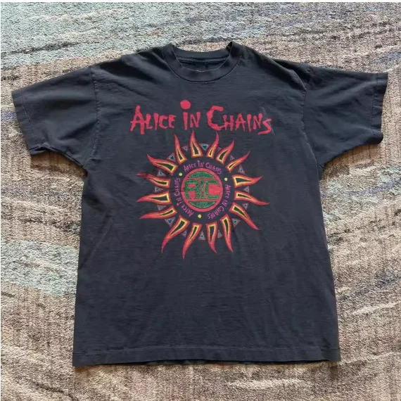 Summer Cotton Vintage Alice in Chains T-shirts Casual Stylish Breathable Suitable for Everyday Wear Kids Men and Women T Shirt