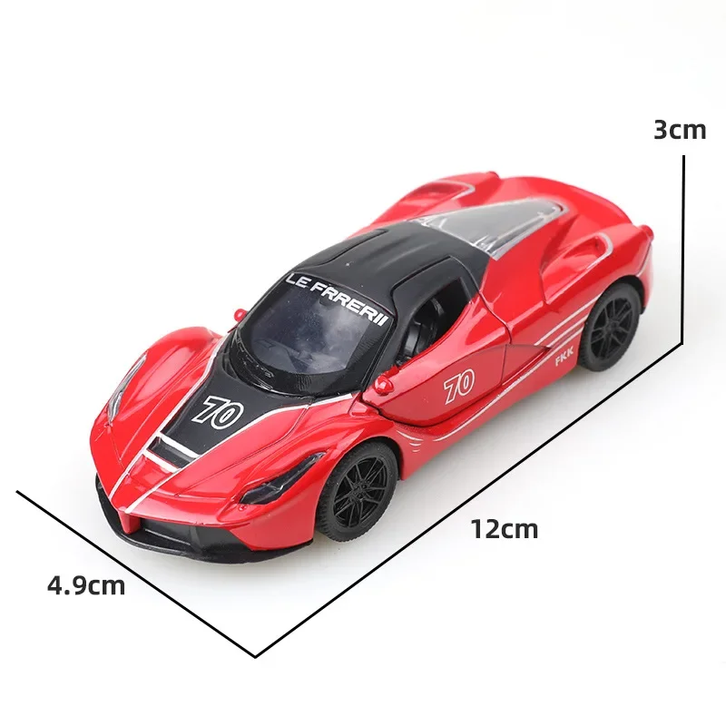 Modello di auto sportiva in lega LaFerrari a tre porte per ragazzi, auto da corsa giocattolo, veicolo in miniatura per bambini