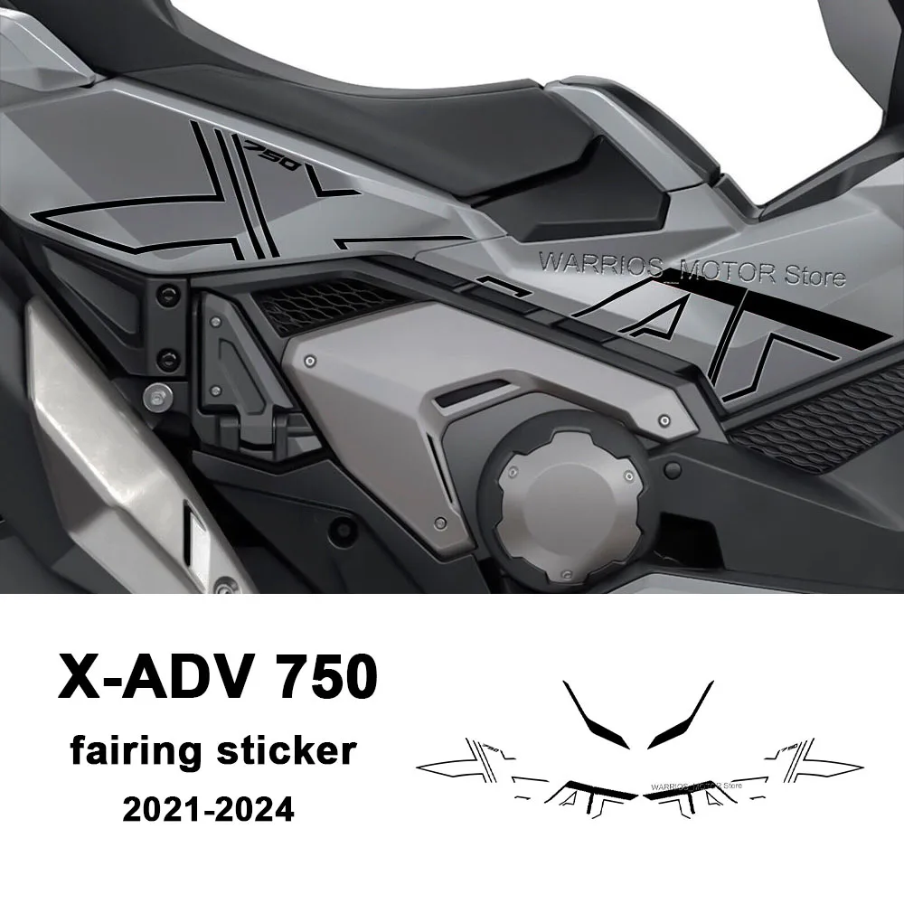

For Honda X-ADV 750 X ADV750 2021-2024 Fairing Sticker Body Decoration Decals Anti-Scratch PVC Stickers Kit