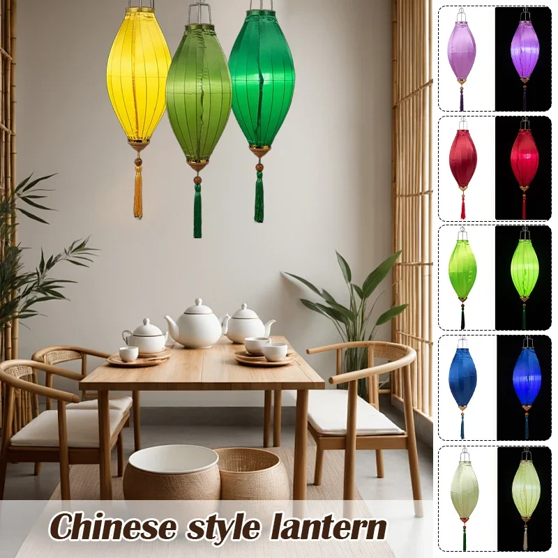 

14In Chinese Traditional Palace Lantern Outdoor Silk Lantern Spring Festival Fabric Hanging Lantern Celebration Party Decoration