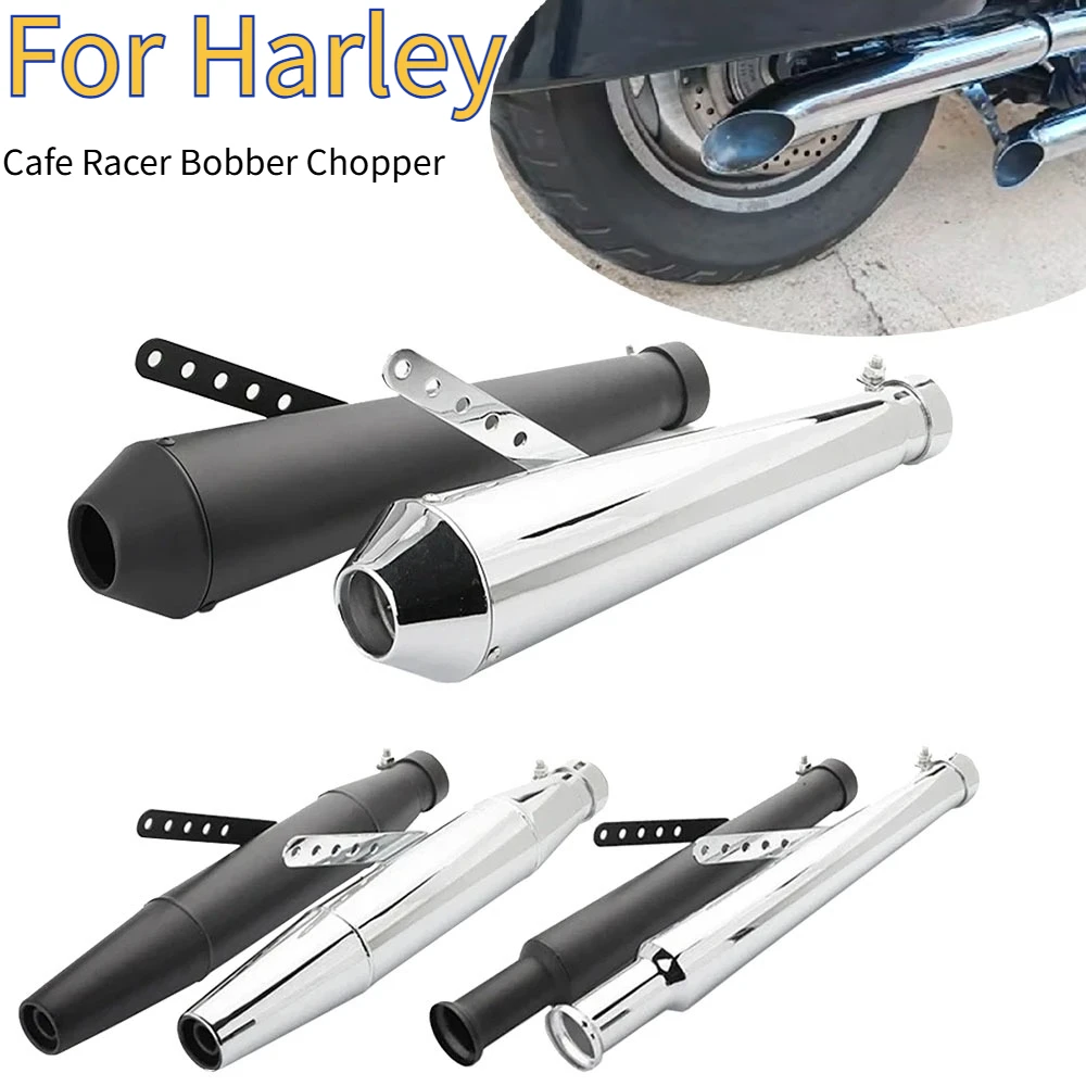 

Vintage Classic Motorcycle Exhaust Muffler Electroplated Escape Moto For Cafe Racer Bobber Chopper Exhaust Pipe