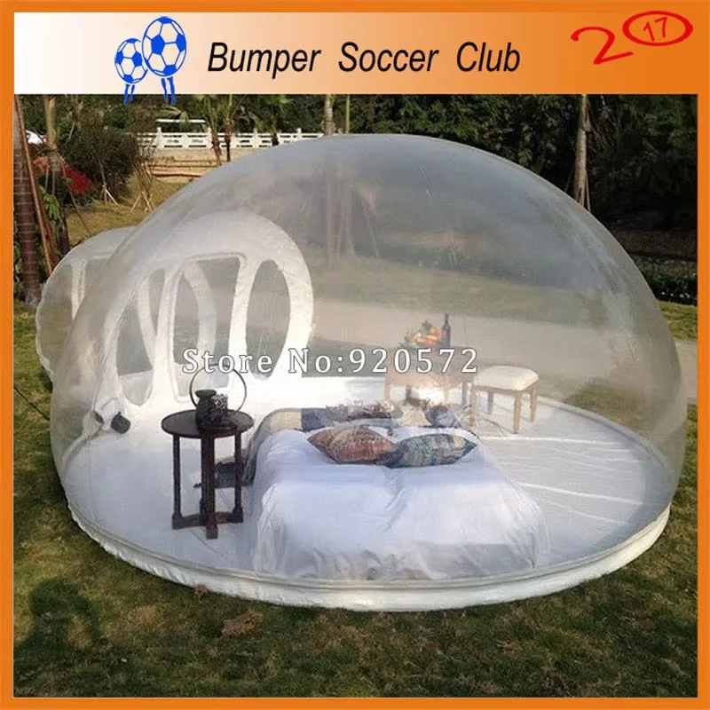 3M Outdoor Camping Inflatable Bubble Tent Large DIY House Home Backyard Camping Cabin Lodge Air Bubble Transparent Tent